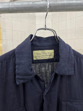 Load image into Gallery viewer, 1990s World Wide Web Light Cotton Navy Button Down Shirt - Size M