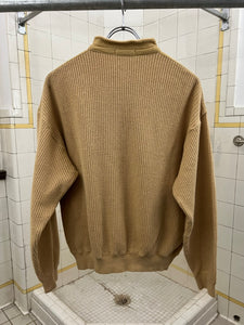 1990s Issey Miyake Quarter Button Sweater with Twill Trim - Size M