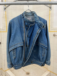 1980s Marithe Francois Girbaud Light Wash Double Closure Denim Jacket - Size M