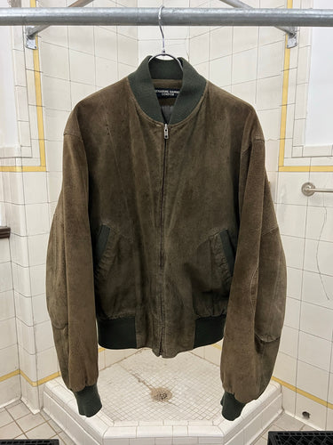 1990s Katharine Hamnett Leather Bomber Jacket - Size M