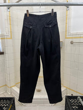 Load image into Gallery viewer, 1980s Marithe Francois Girbaud x Closed Black Double Pleated Trousers with Double Pleated Back Pockets - Size XXS