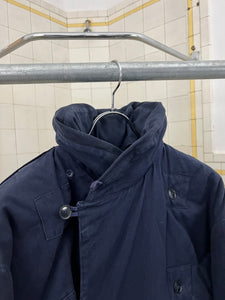 1980s Katharine Hamnett Padded Canvas Double Breasted Parka with Packable Hood - Size OS