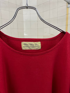 1990s World Wide Web Sample Red Panelled Wide Tee - Size M