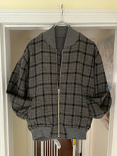 Load image into Gallery viewer, 1990s CDGH Wool Charcoal Grey Checkered Bomber - Size L