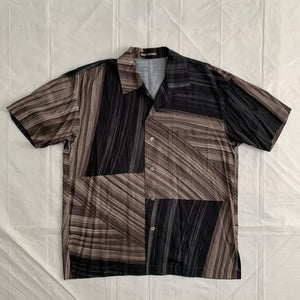 ss1992 Issey Miyake Earth Tone Boxy Cut Brutalist Rayon Shirt - Size XL