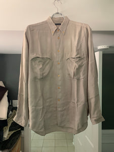 1990s Armani Pleated Cargo Pocket Shirt - Size M