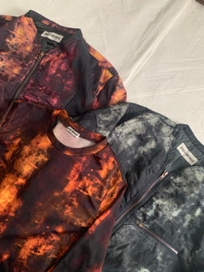 aw1998 Issey Miyake Orange Dyed Long-sleeved Synthetic Shirt - Size M
