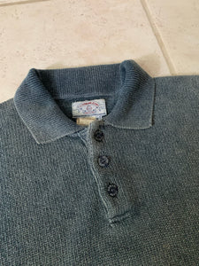 1990s Armani Faded Knitted Logo Polo - Size M