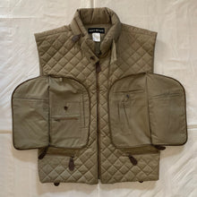 Load image into Gallery viewer, aw1992 Issey Miyake Khaki Quilted Nylon Hidden Cargo Pocket Vest - Size XL