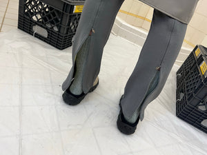 2000s Mandarina Duck Futuristic Slate Grey Textured Leggings - Size XS