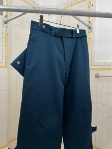 aw2017 Kiko Kostadinov Steel Blue Wrapped Knee Waistbag Trousers - Size M