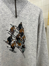 Load image into Gallery viewer, 1980s Armani Quarter Zip Sweater with Skiing Graphic - Size M