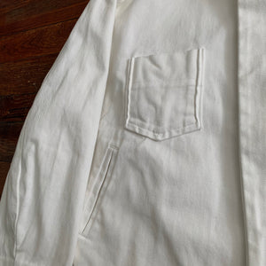 ss1996 Yohji Yamamoto Flower and Boys White Work Jacket - Size XL