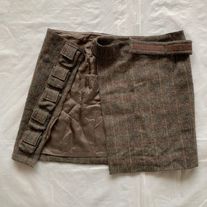 1998 General Research x Harris Tweed Parasite Wrap Skirt - Size OS