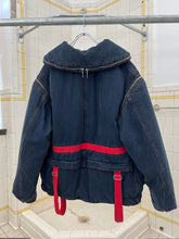 Load image into Gallery viewer, aw1993 Armani Denim Life Preserver Jacket with Removable Sleeves and Packable Hood - Size M