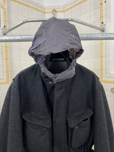 Load image into Gallery viewer, Late 1990s Mandarina Duck Thick Wool M65 Jacket with Grey Nylon Hood - Size L