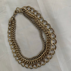 2000s Helmut Lang Triple Layered Chain Necklace - Size OS
