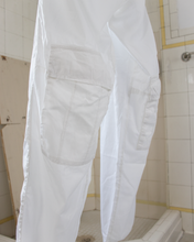 Load image into Gallery viewer, 1990s Armani White Pants with Cargo Pockets on the Shin - Size S