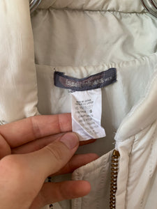 1980s Issey Miyake White Quilted Nylon Bomber Jacket - Size S