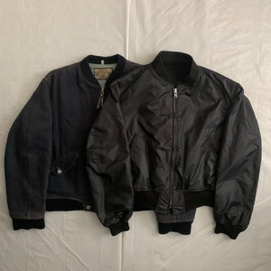 1990s Armani Heavy Cotton Cropped Bomber Jacket - Size XL