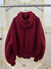 Load image into Gallery viewer, 1980s Katharine Hamnett Velour Circle Pattern Hooded Bomber - Size XL