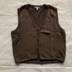2000s Armani Knitted Brown Vest - Size S