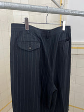Load image into Gallery viewer, aw1993 CDGH+ Pleated Pinstripe Trousers with Bleach Dipped Hems - Size L
