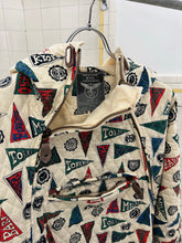 Load image into Gallery viewer, 1990s Armani Collegiate Flag Asymmetric Zip Hooded Anorak - Size L