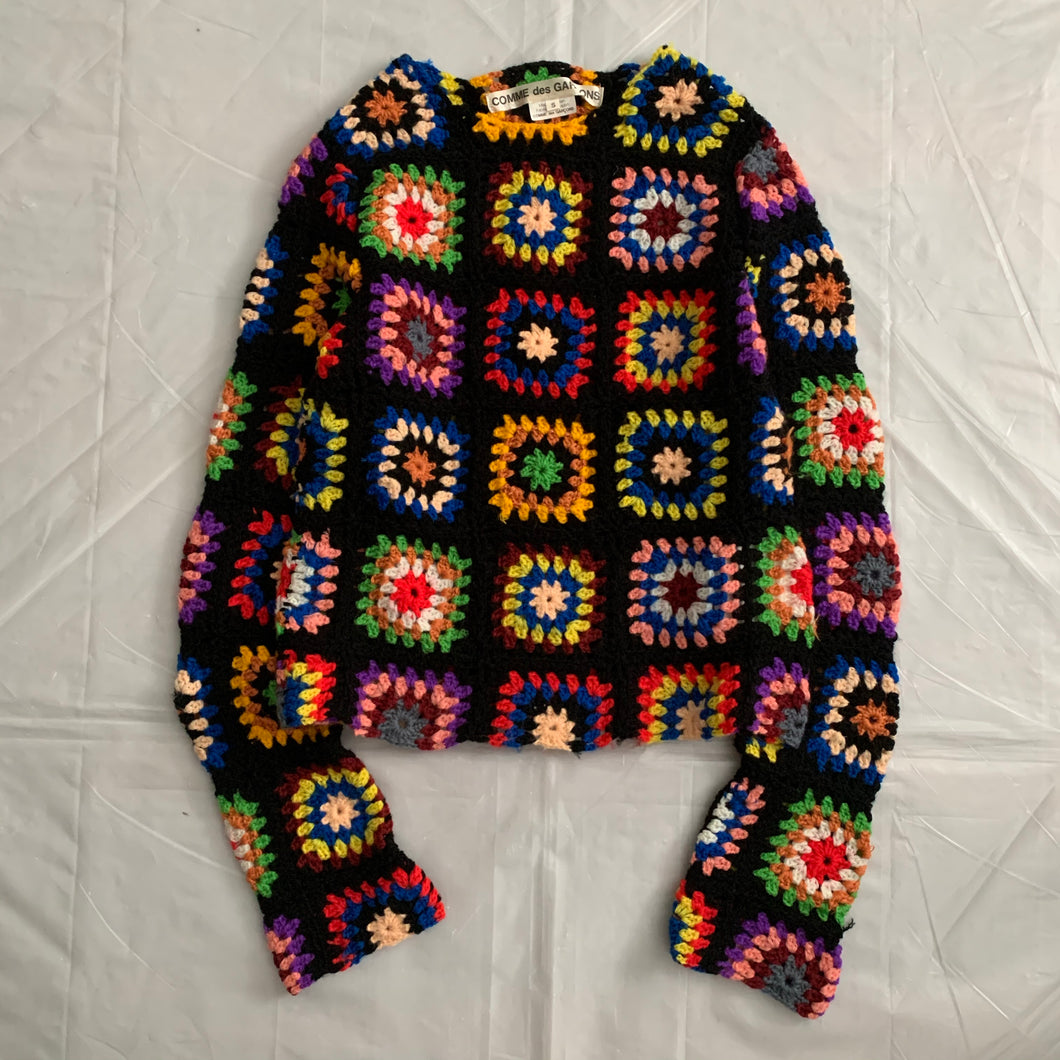 2009 CDG Hand Knitted Floral Sweater - Size S