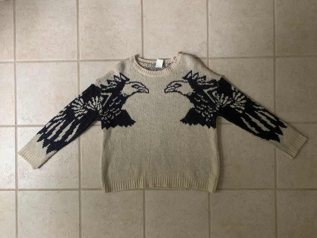 aw1996 Yohji Yamamoto Eagle Sleeve Intarsia Knit - Size M