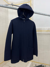 Load image into Gallery viewer, Late 1990s Mandarina Duck Raw Cut Boiled Wool Hooded Parka - Size S