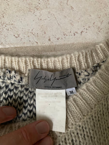 aw1996 Yohji Yamamoto Eagle Sleeve Intarsia Knit - Size M