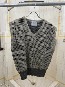 1980s Marithe Francois Girbaud Knitted Thermal Sweater Vest - Size M