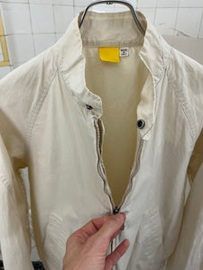 2000s Mandarina Duck Light Bomber Jacket with Sashiko Trim Detailing - Size L