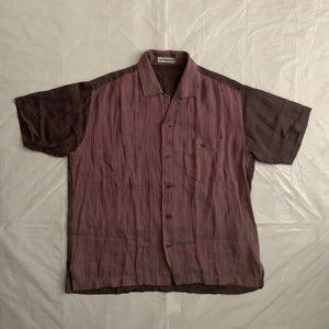 2000s Issey Miyake Iridescent Plum Crinkled Shirt - Size L