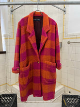 Load image into Gallery viewer, 1980s Armani Plaid Boiled Wool Overcoat - Size M