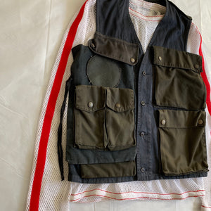 ss2001 Margiela Navy Reconstructed Hunting Vest - Size M