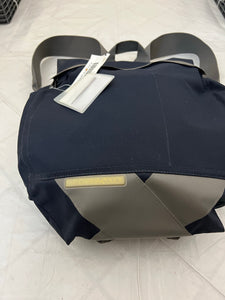 Late 1990s Mandarina Duck Navy 'Basis' Zaino Circular Backpack - Size OS