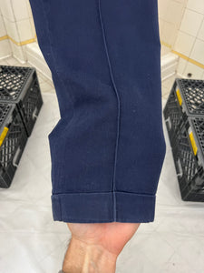 1980s Katharine Hamnett Navy Center Seamed Work Trousers - Size M