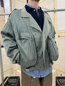 1980s Marithe Francois Girbaud x Super Casual Pleated Front Cargo Pocket Military Blouson - Size XL