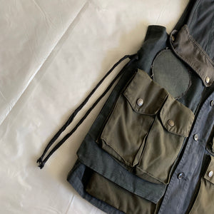ss2001 Margiela Navy Reconstructed Hunting Vest - Size M