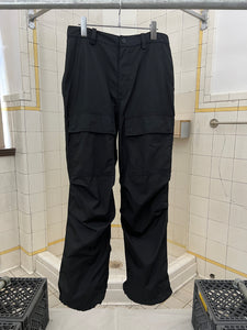 ss2007 Issey Miyake Black Darted Knee Cargo Pants - Size L