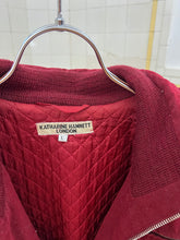 Load image into Gallery viewer, 1980s Katharine Hamnett Velour Circle Pattern Hooded Bomber - Size XL