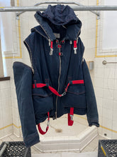 Load image into Gallery viewer, aw1993 Armani Denim Life Preserver Jacket with Removable Sleeves and Packable Hood - Size M