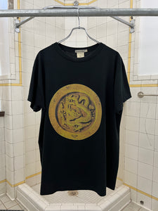 1980s Armani Dragon Emblem Print Tee - Size L