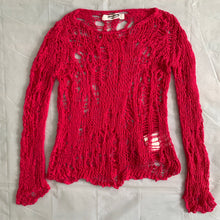Load image into Gallery viewer, 2002 Junya Watanabe Pink Grunge Spider Web Knit - Size M