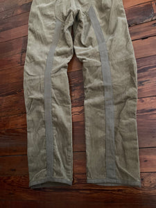 1998 General Research Thick Khaki Corduroy Parasite Pants with Orange Knee Pads - Size M