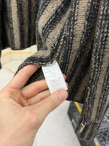 2000s Samsonite 'Travel Wear' Wool Zip Striped Sweater - Size M