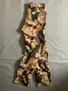 aw2010 Issey Miyake Articulated Twist Knee Nylon Lava Graphic Pants - Size L