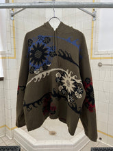 Load image into Gallery viewer, 1980s Marithe Francois Girbaud x Les Millesimes Hooded Graphic Intarsia Knit Sweater - Size L